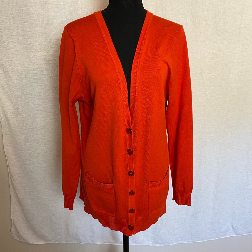 Orange cardigan